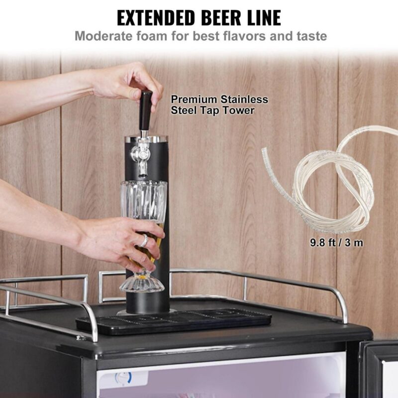 SKYSHALO Beer Kegerator 40 gal, Stainless Steel - Image 6