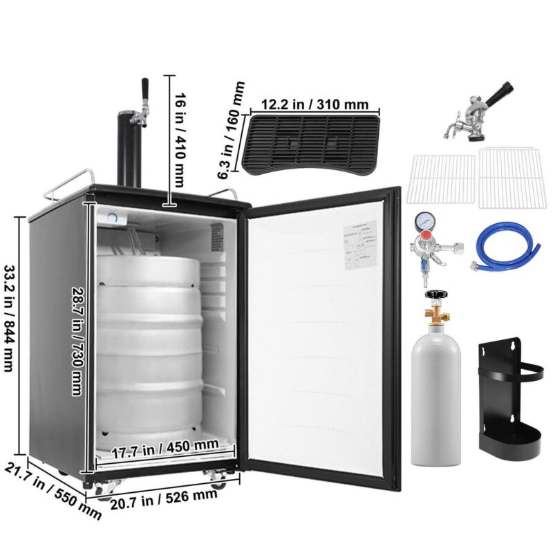SKYSHALO Beer Kegerator 40 gal, Stainless Steel - Image 2