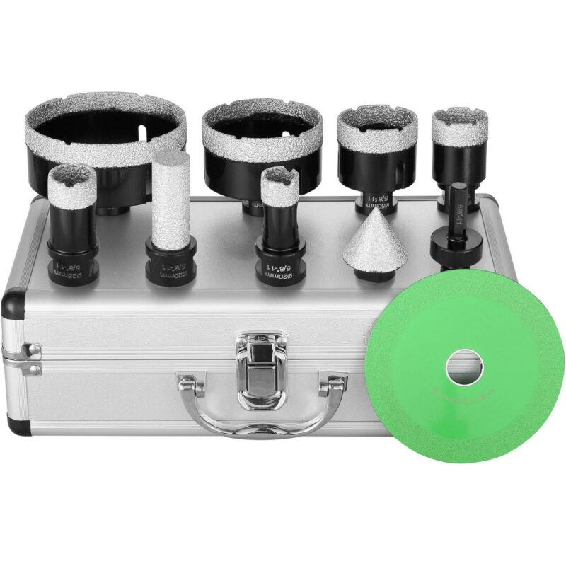SKYSHALO Diamond 6 PCS 20/25/35/50/75/100mm Diamond Hole Saw Kit Core Drill Bit Set - Image 9