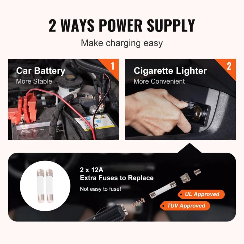 SKYSHALO Electric Car Jack, 5 Ton Capacity Hydraulic Lift with Electric Wrench, Compact Vehicle Elevator with Integrated Air Pump and LED for SUVs, MPVs, Sedans, and Trucks, Tire Change and Repair - Image 6