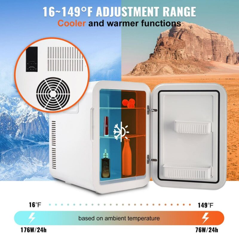 SKYSHALO Portable Refrigerators, Plastic Black, 13.97 x 11.02 x 16.14 inches, 12.12 lbs - Image 3