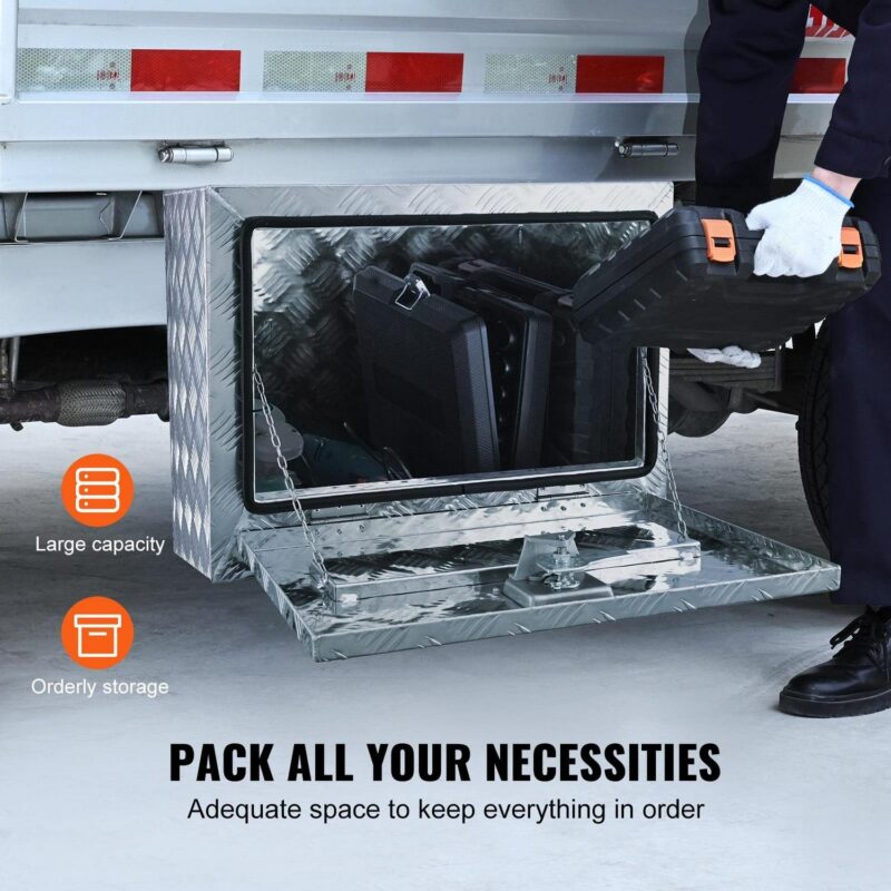 SKYSHALO Underbody Aluminum Truck Tool Box 24  x 14  x 16  Trailer RV Tool Storage - Image 5