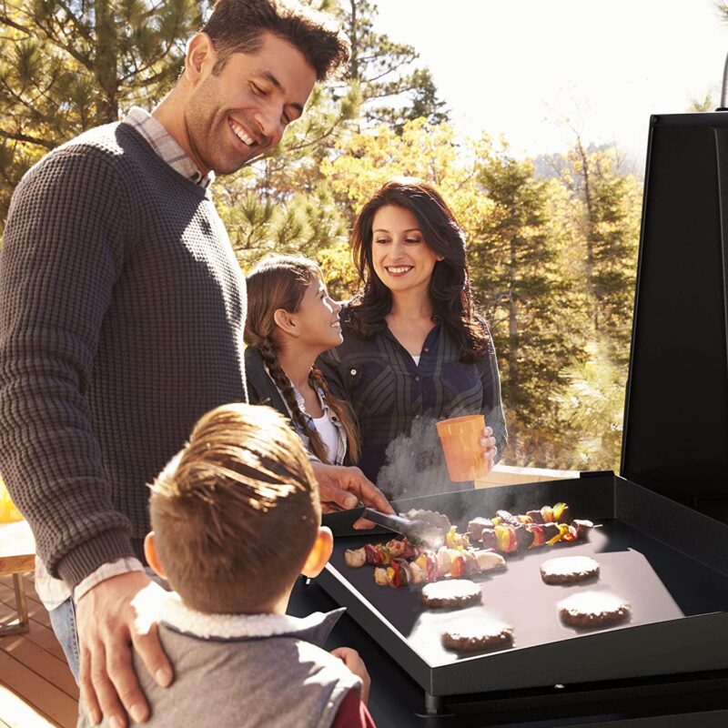 SUGIFT 3 Burner BBQ Propane Gas Grill, Stainless Steel 32,700 BTU Patio Garden Barbecue Grill, Black - Image 8