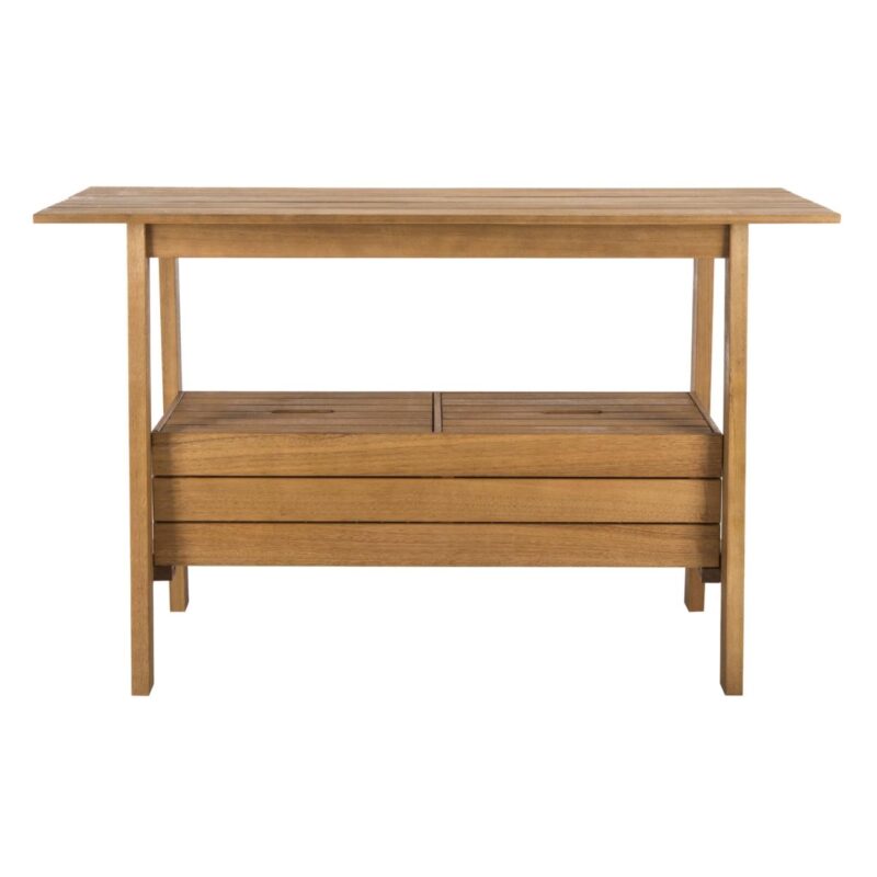 Safavieh Bertie Outdoor Modern Tea Trolley with Storage - Image 3