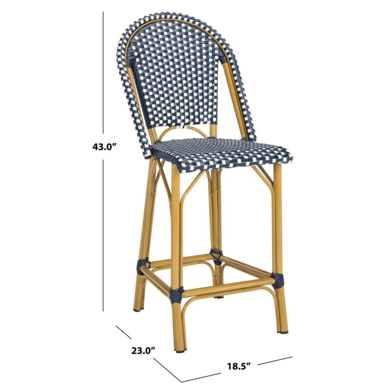 Safavieh Gresley Outdoor French Bistro Stacking Counter Stool - Image 5