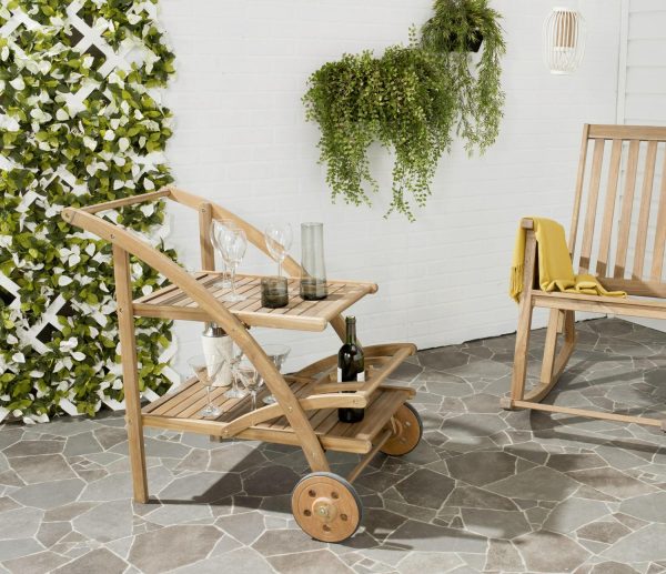 Safavieh Lodi Indoor/Outdoor Contemporary Wood Tea Cart