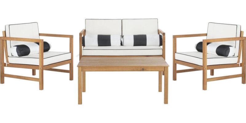 Safavieh Montez 4 Piece Outdoor Set with Accent Pillows - Image 7