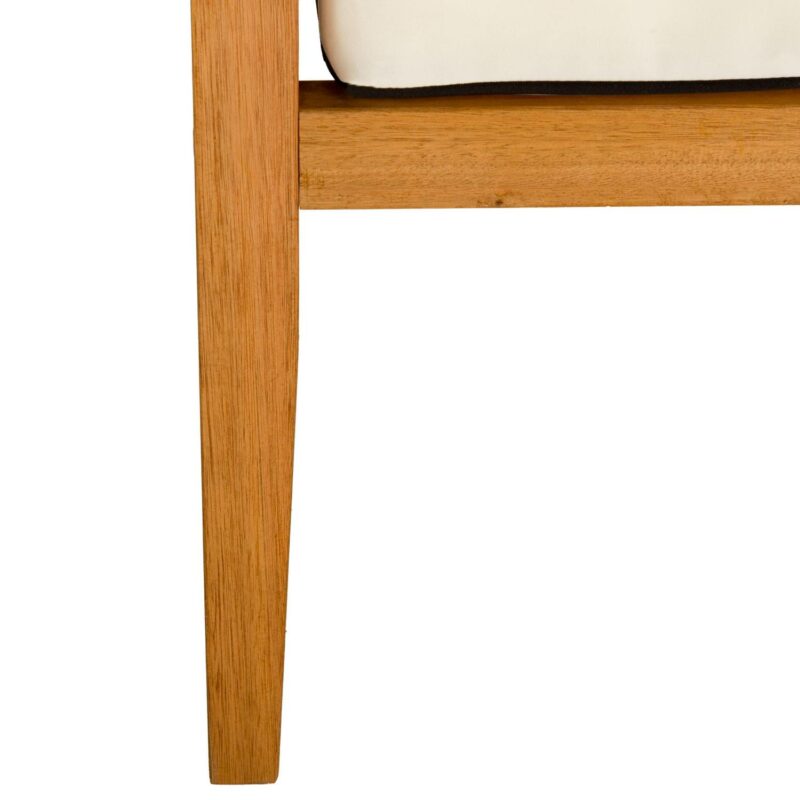 Safavieh Nunzio 4-Piece Eucalyptus Wood Outdoor Set in Teak Brown/Beige - Image 8