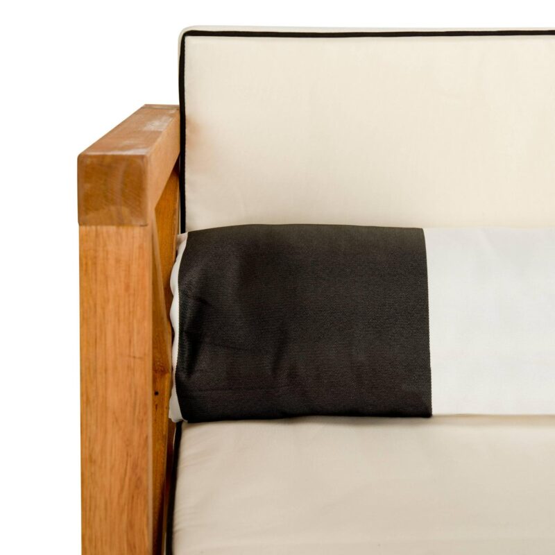 Safavieh Nunzio 4-Piece Eucalyptus Wood Outdoor Set in Teak Brown/Beige - Image 7
