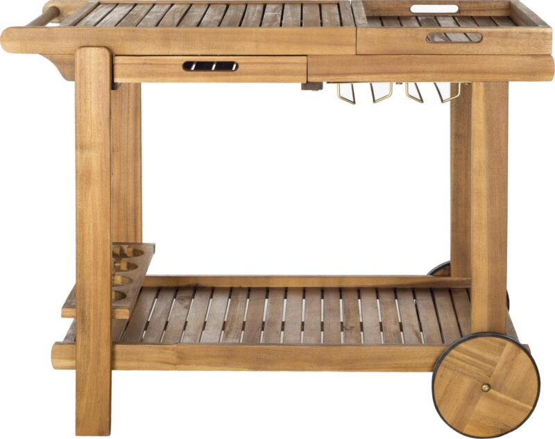 Safavieh Orland Indoor/Outdoor Contemporary Wood Tea Trolley - Image 4