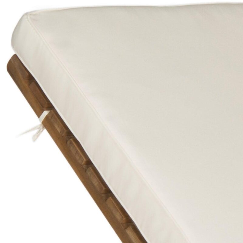 Safavieh Outdoor Newport Solid Wood Chaise Lounge Chair with Side Table and Cushion - 27.6  x 78.7  x 14.2 - Image 8