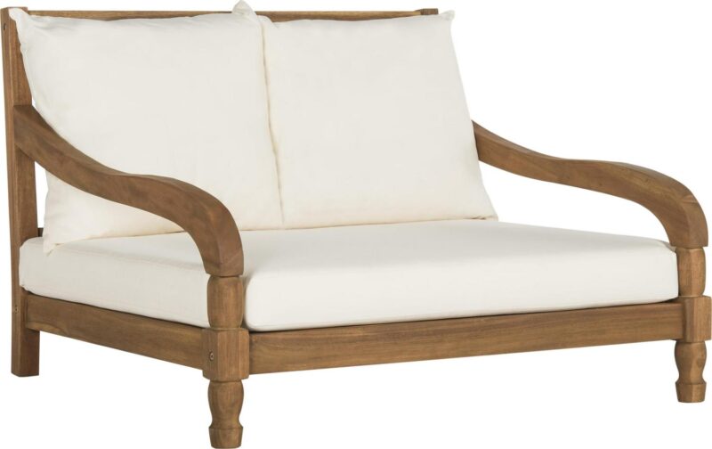 Safavieh Pomona Outdoor Contemporary Lounger with Cushion - Image 2