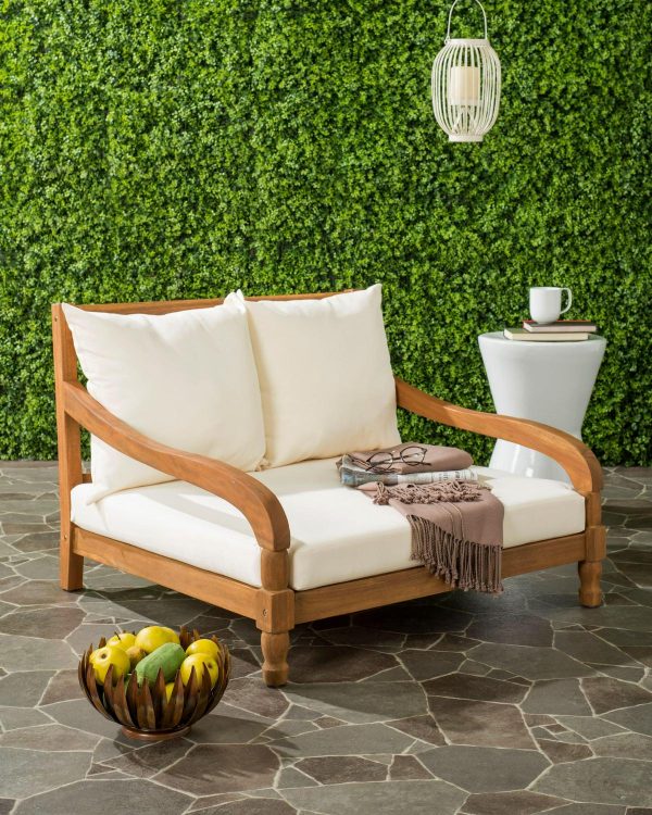 Safavieh Pomona Outdoor Contemporary Lounger with Cushion
