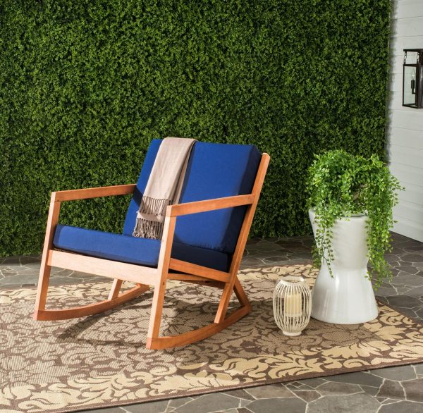 Safavieh Vernon Indoor/Outdoor Modern Rocking Chair with Cushion