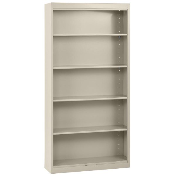Sandusky Welded Steel Freestanding Bookcase Storage Cabinet, Putty