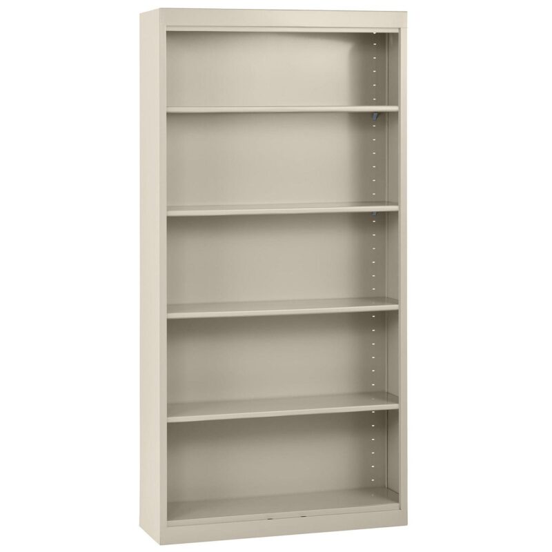 Sandusky Welded Steel Freestanding Bookcase Storage Cabinet, Putty