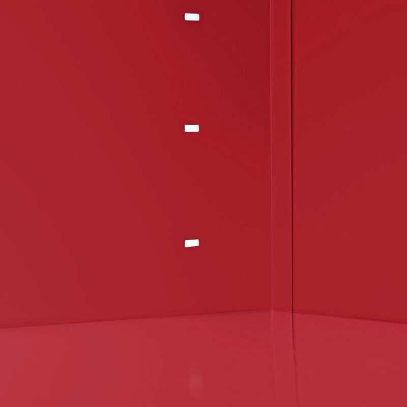 Sandusky Welded Steel Freestanding Bookcase Storage Cabinet, Red - Image 6