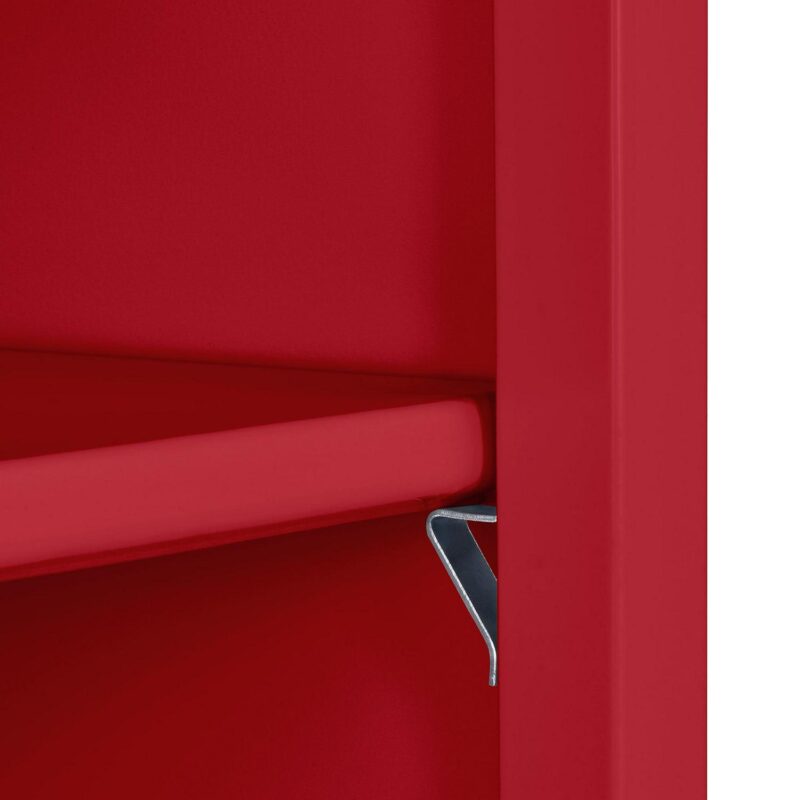 Sandusky Welded Steel Freestanding Bookcase Storage Cabinet, Red - Image 5