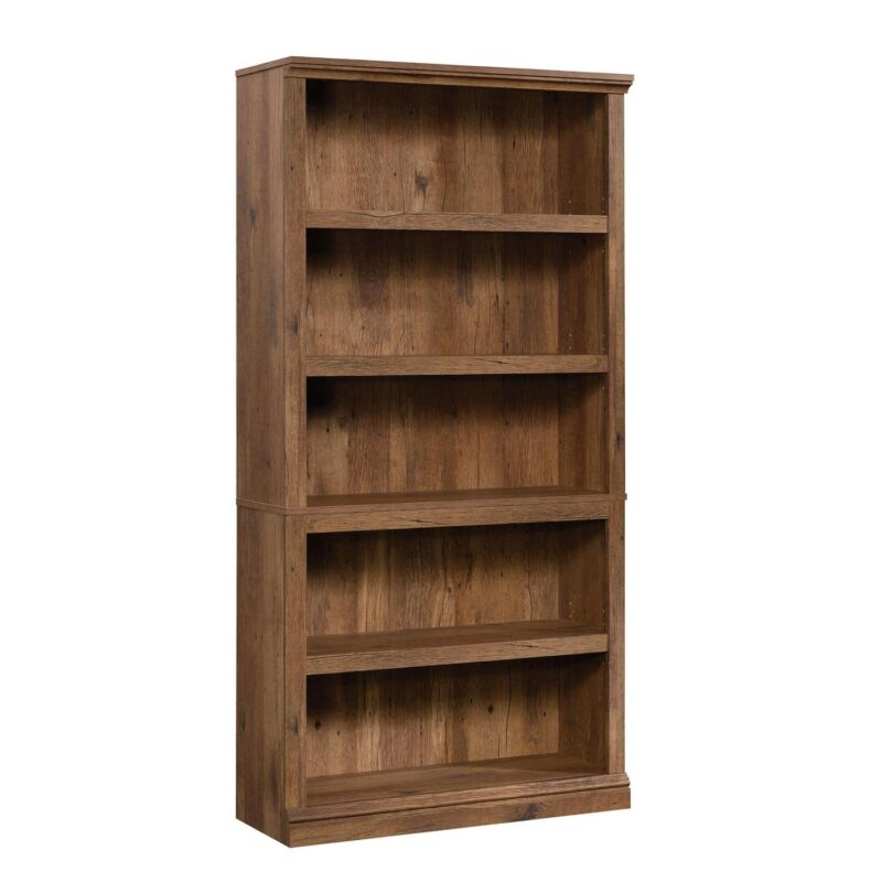 Sauder 5-Shelf Bookcase, Vintage Oak Finish - Image 3