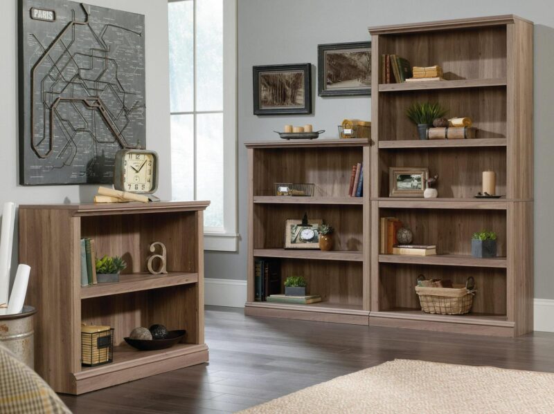 Sauder 5-Shelf Bookcase, Salt Oak Finish - Image 8