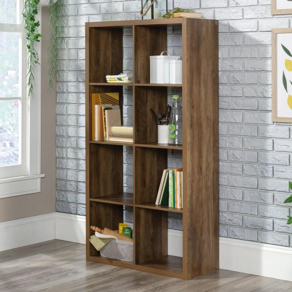 Sauder 8-Cube Organizer Storage Bookcase, Rural Pine Finish