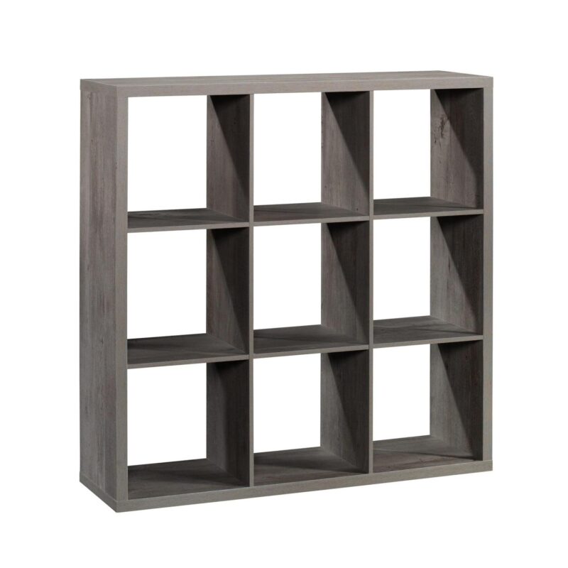 Sauder 9-Cube Organizer Storage Bookcase, Mystic Oak Finish - Image 3