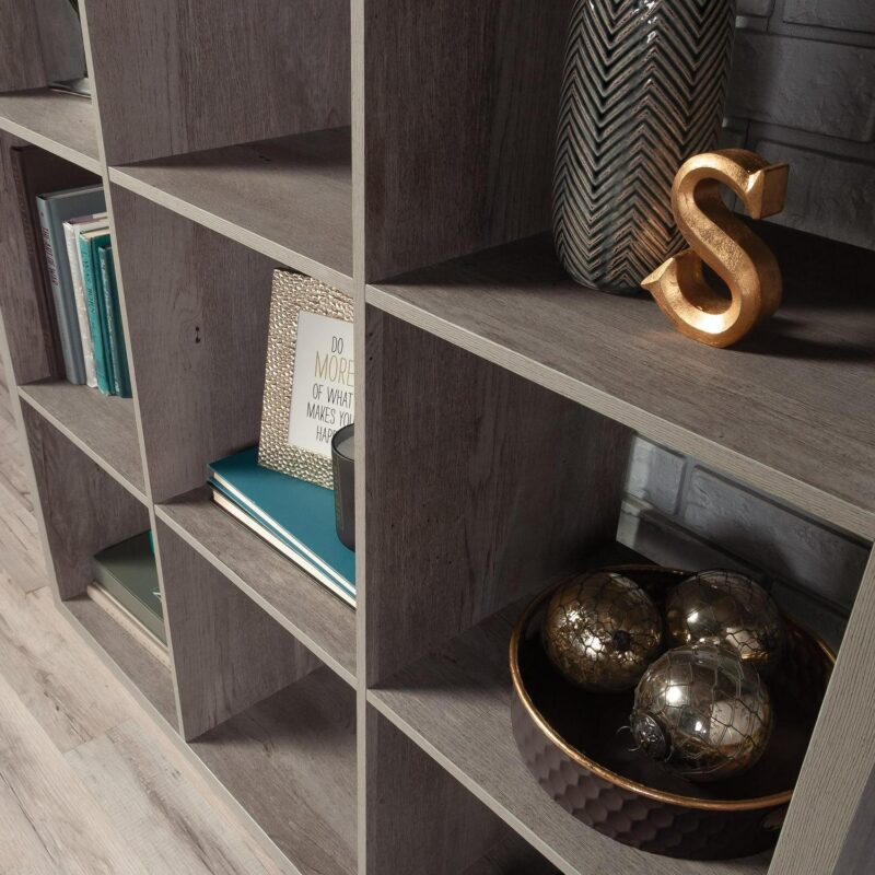 Sauder 9-Cube Organizer Storage Bookcase, Mystic Oak Finish - Image 5
