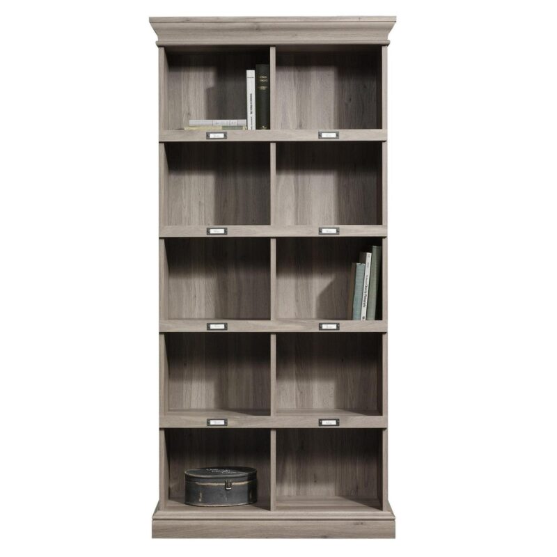 Sauder Barrister Lane Tall Bookcase, Salt Oak Finish - Image 8