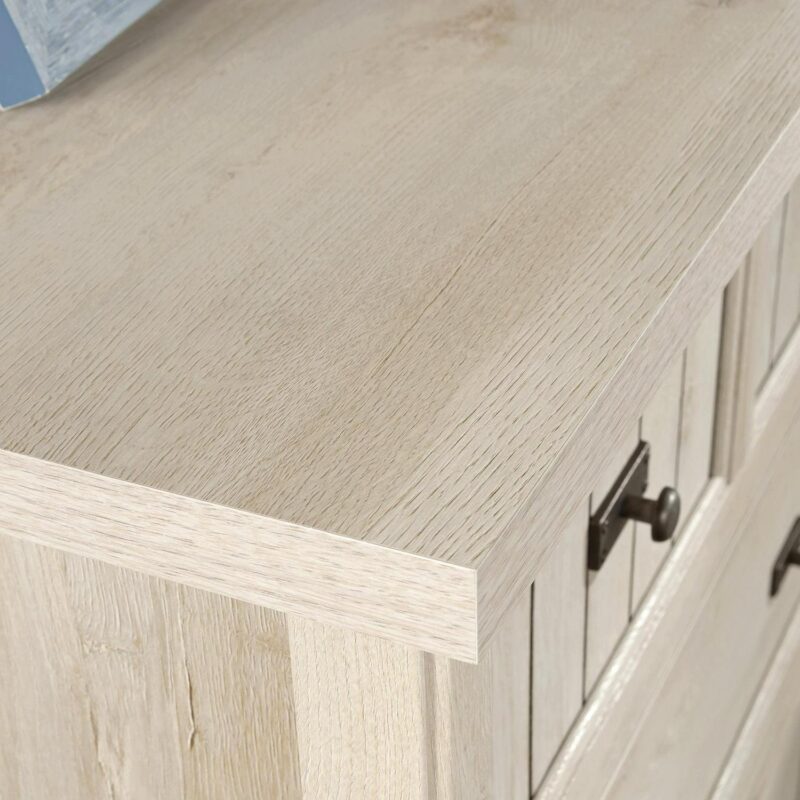 Sauder Costa 6 Drawer Dresser, Chalked Chestnut Finish - Image 4