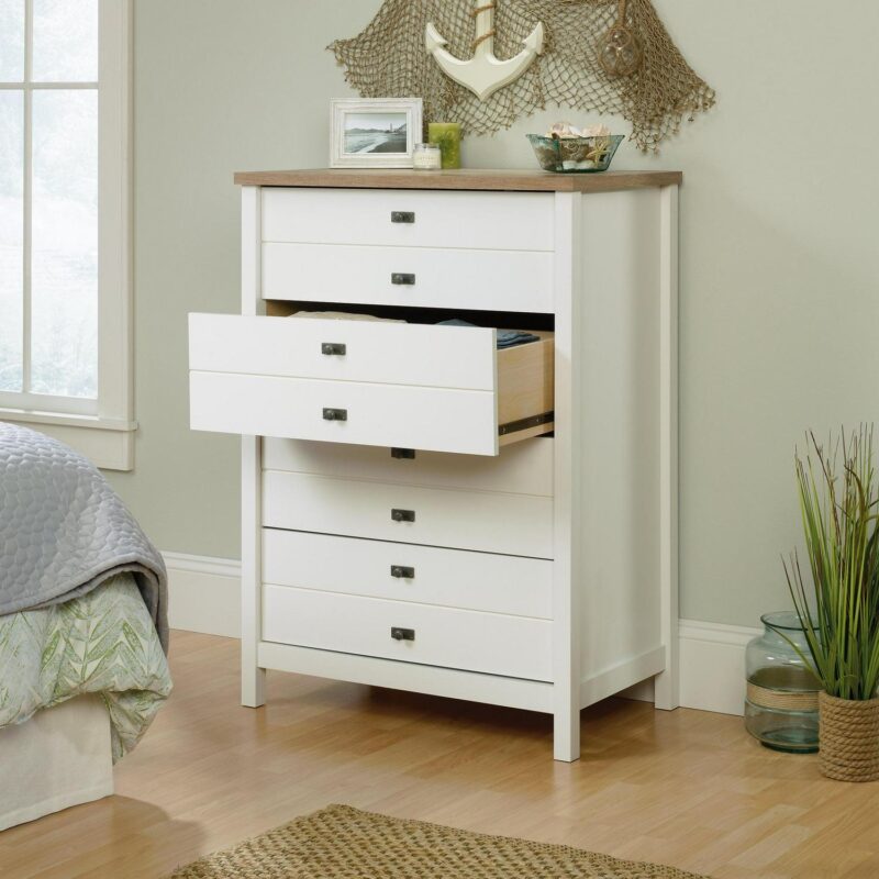 Sauder Cottage Road 4 Drawer Chest, Soft White Finish - Image 2
