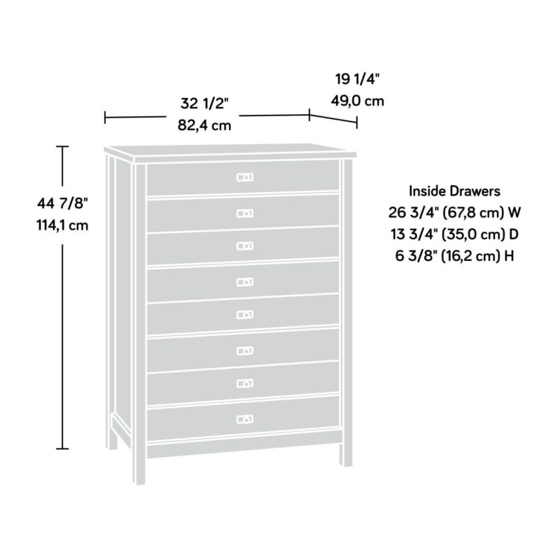 Sauder Cottage Road 4 Drawer Chest, Soft White Finish - Image 11