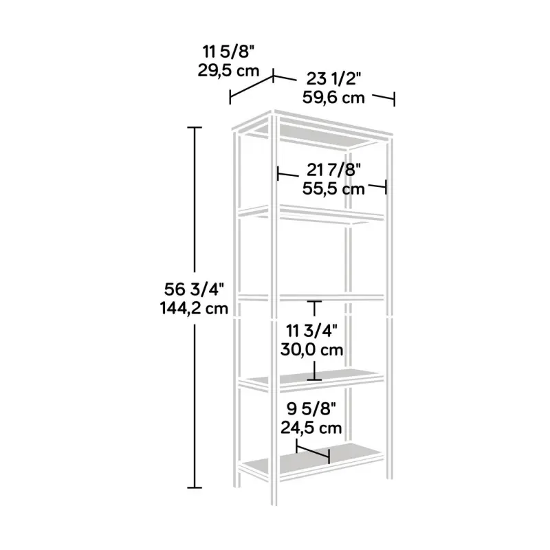 Sauder Curiod Tall Bookcase, Charter Oak Finish - Image 8