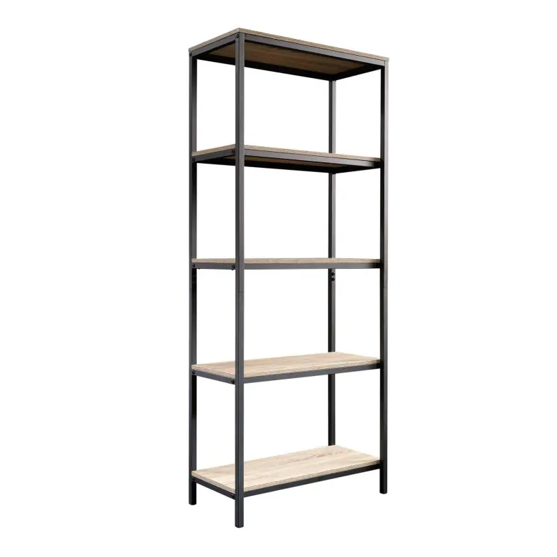 Sauder Curiod Tall Bookcase, Charter Oak Finish - Image 3