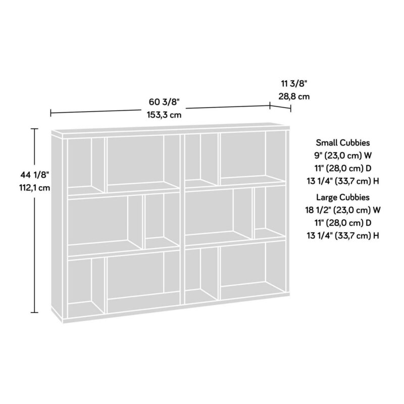 Sauder Horizontal Bookcase, Sindoori Mango Finish - Image 8