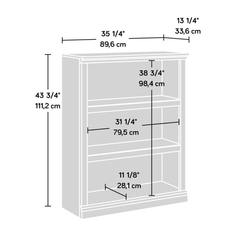 Sauder LibrerA-a de 3 Estantes, Acabado Mango Sindoori - Image 11