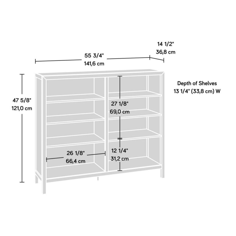 Sauder Pacific View Cubby Storage Bookcase, Prime Oak Finish - Image 9