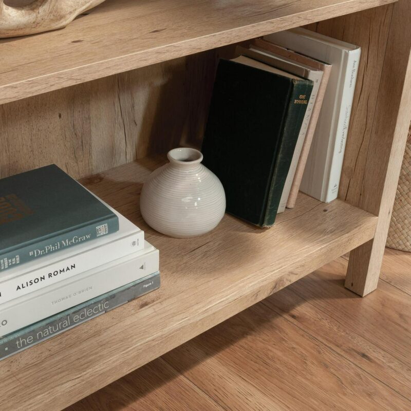 Sauder Pacific View Cubby Storage Bookcase, Prime Oak Finish - Image 7