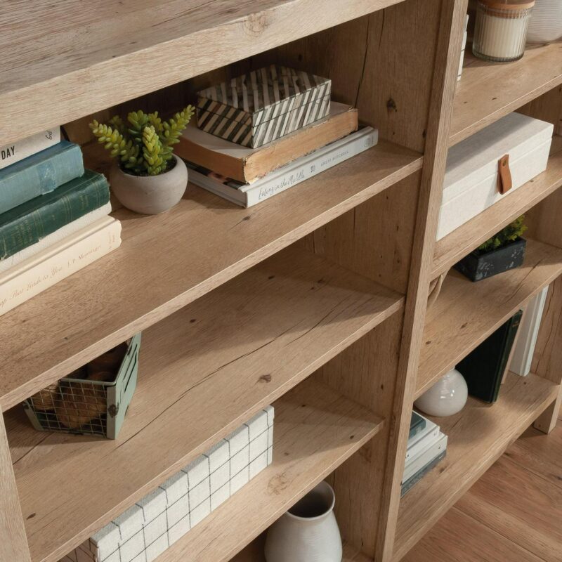 Sauder Pacific View Cubby Storage Bookcase, Prime Oak Finish - Image 6