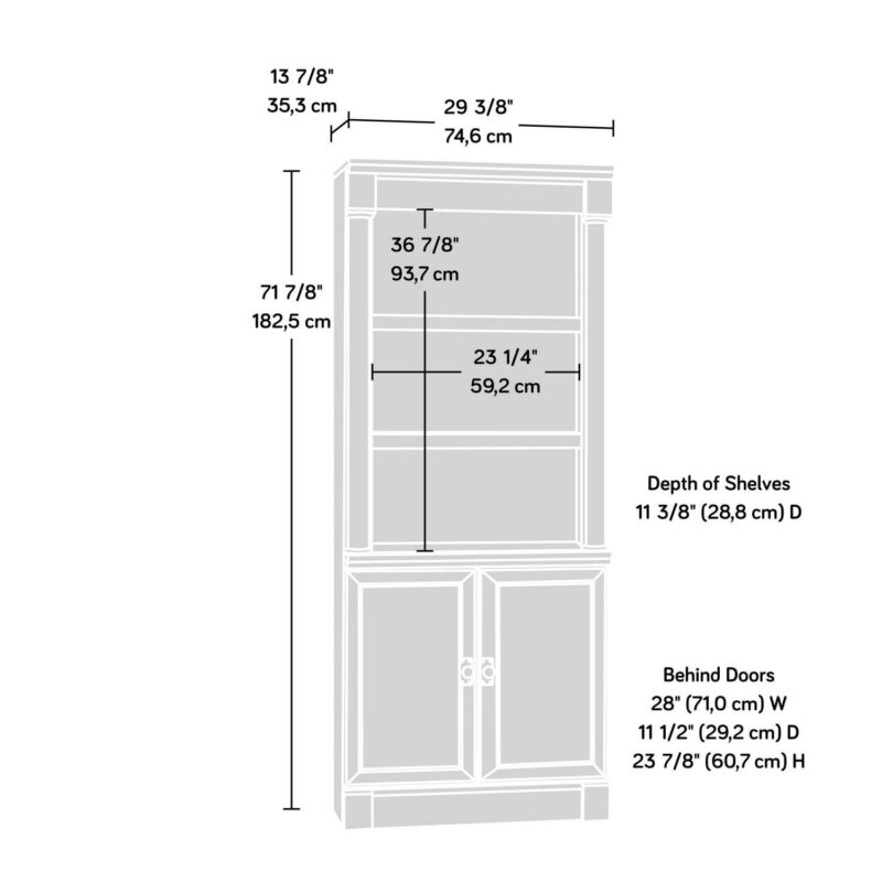 Sauder Palladia Bookcase, Glacier Oak Finish - Image 10