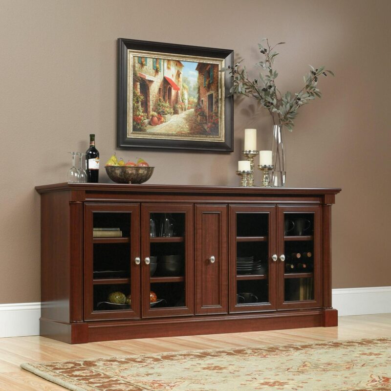 Sauder Palladia Credenza for TV's up 70 , Select Cherry Finish