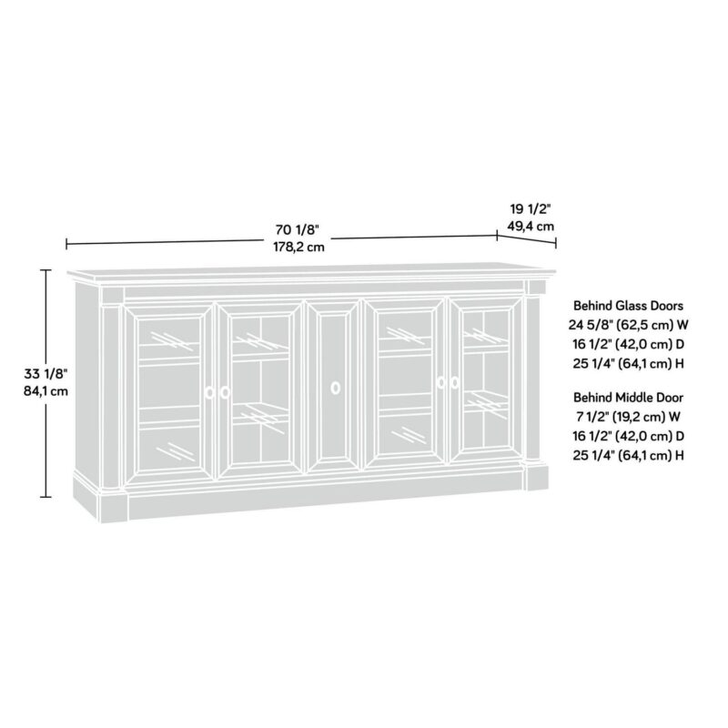 Sauder Palladia Credenza for TV's up 70 , Select Cherry Finish - Image 11