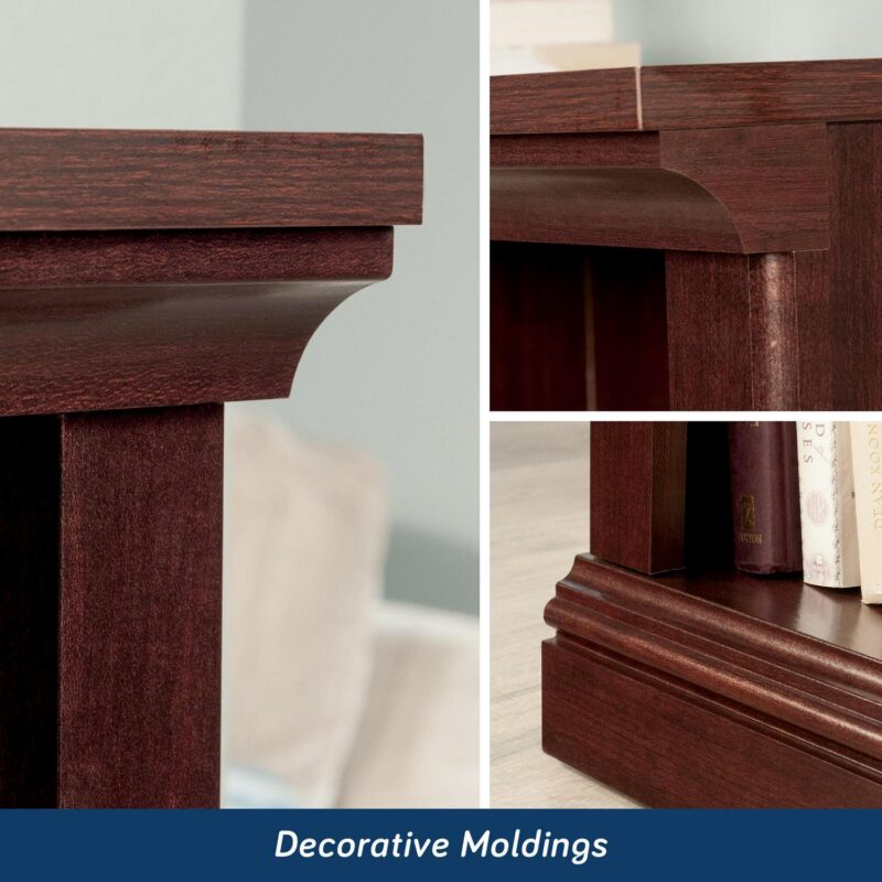 Sauder Select 3 Shelf Bookcase, Select Cherry Finish - Image 6