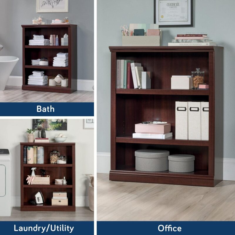 Sauder Select 3 Shelf Bookcase, Select Cherry Finish - Image 2