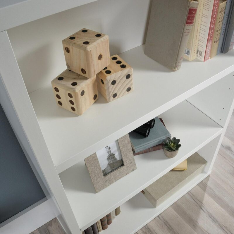 Sauder Select 3-Shelf Display Bookcase, Soft White Finish - Image 4