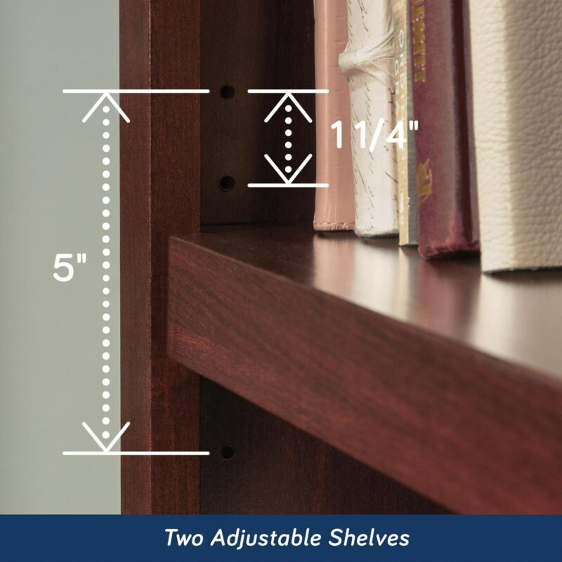 Sauder Select 3 Shelf Bookcase, Select Cherry Finish - Image 5