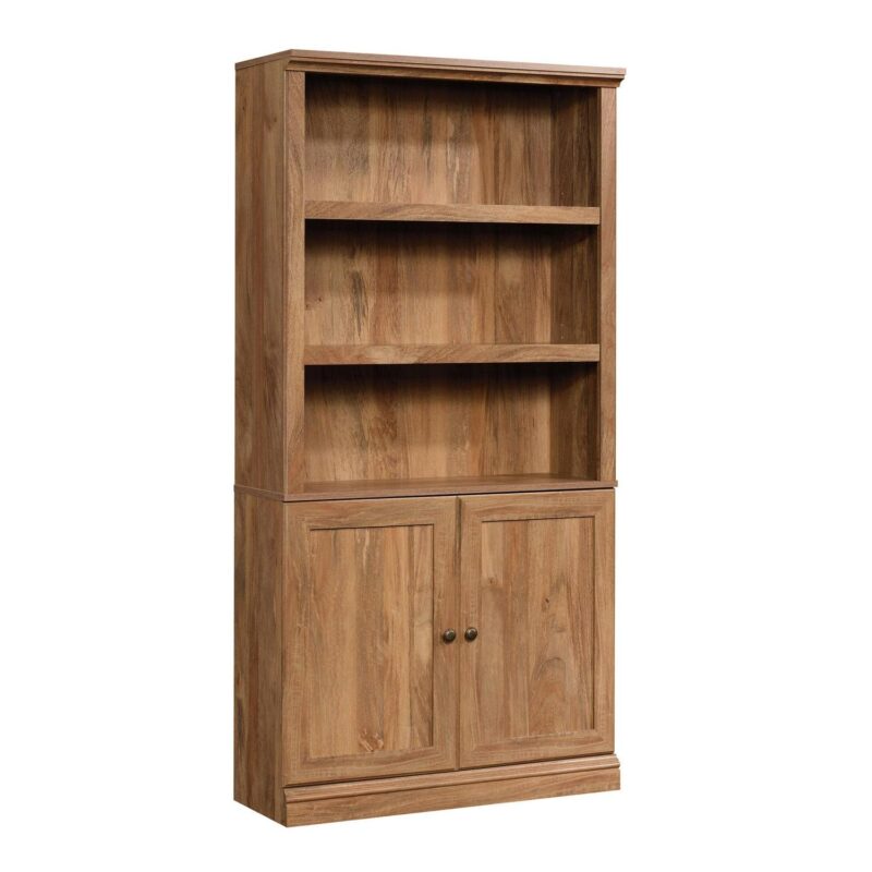 Sauder Transitional 3-Shelf 2-Door Bookcase, Sindoori Mango Finish - Image 3