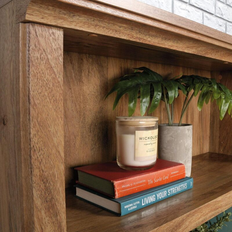 Sauder Transitional 3-Shelf 2-Door Bookcase, Sindoori Mango Finish - Image 7