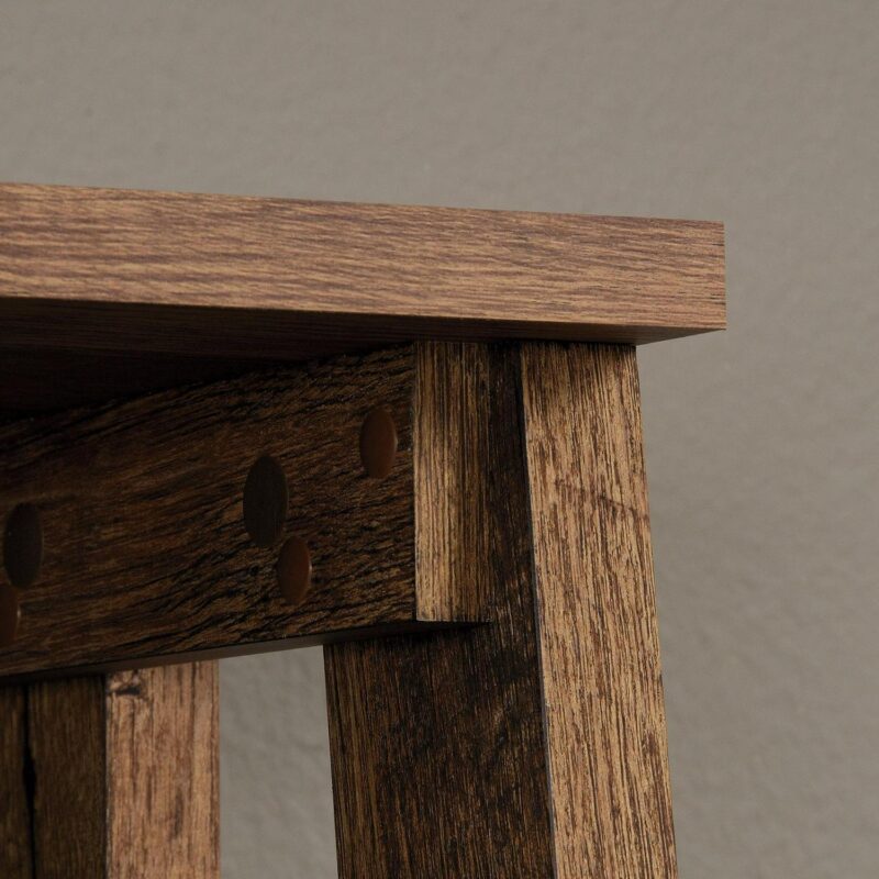Sauder Trestle 5-Shelf Bookcase, Vintage Oak Finish - Image 4