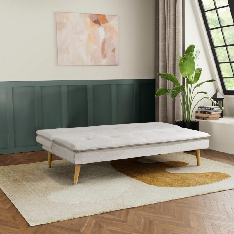 Serta Tennyson Modern Convertible Sofa, Cream Fabric - Image 3