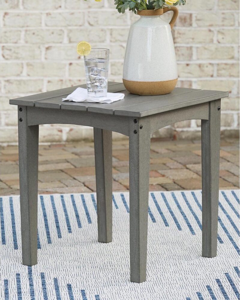 Signature Design by Ashley Contemporary Visola Outdoor End Table Gray - Image 2